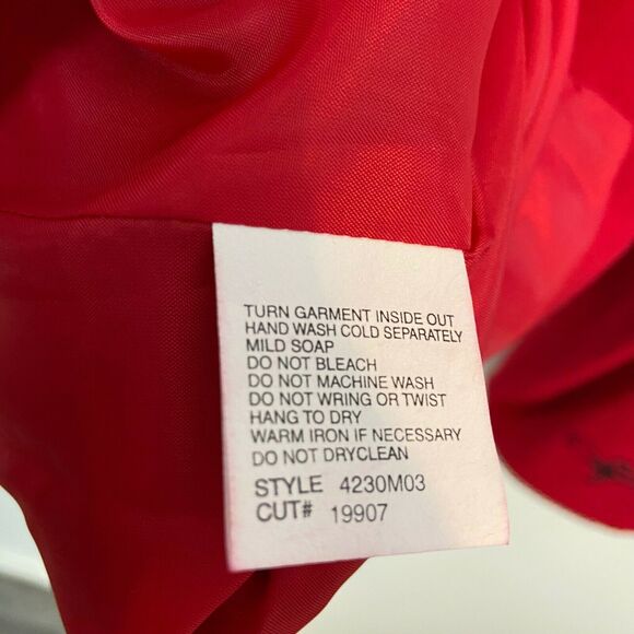 Blazer Jacket Vintage Nancy Bolen Womens Red Christmas Banded Collar Size 12 - Picture 5 of 12